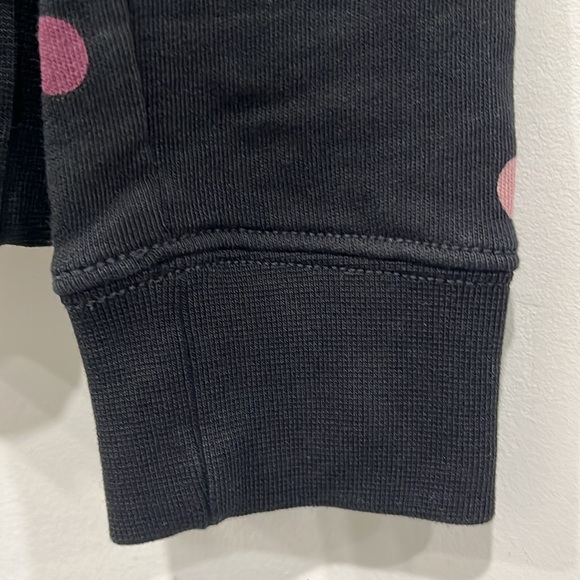 Kate Spade Broome Street Bakery Pink Dot on Black Cotton Terry Sweatshirt XS - Picture 6 of 11